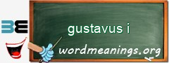 WordMeaning blackboard for gustavus i
